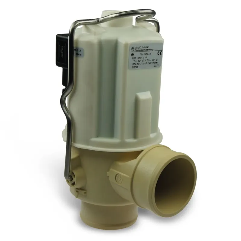 A&K Müller Ablassventil 2 x Ø 40 mm 220 V, stromlos geschlossen Highlight